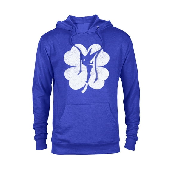 Disney Tinker Bell 4-Leaf Clover Silhouette St Patrick's Day - Pullover Hoodie for Adults - Customized-Royal