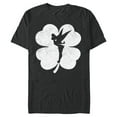 thumbnail image 1 of Disney Tinker Bell 4-Leaf Clover Silhouette St Patrick's Day - Short Sleeve Blended T-Shirt for Adults - Customized-Dark Heather, 1 of 5