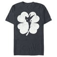 thumbnail image 1 of Disney Tinker Bell 4-Leaf Clover Silhouette St Patrick's Day - Short Sleeve Blended T-Shirt for Adults - Customized-Navy Heather, 1 of 5