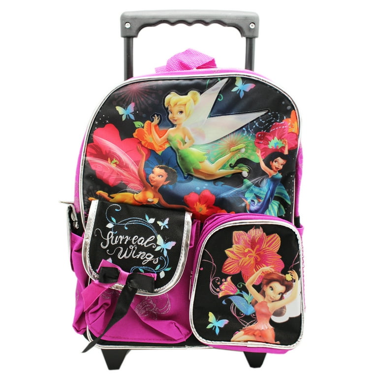 Disney Tinker Bell Fairies Pre K Toddler Size Rolling Backpack