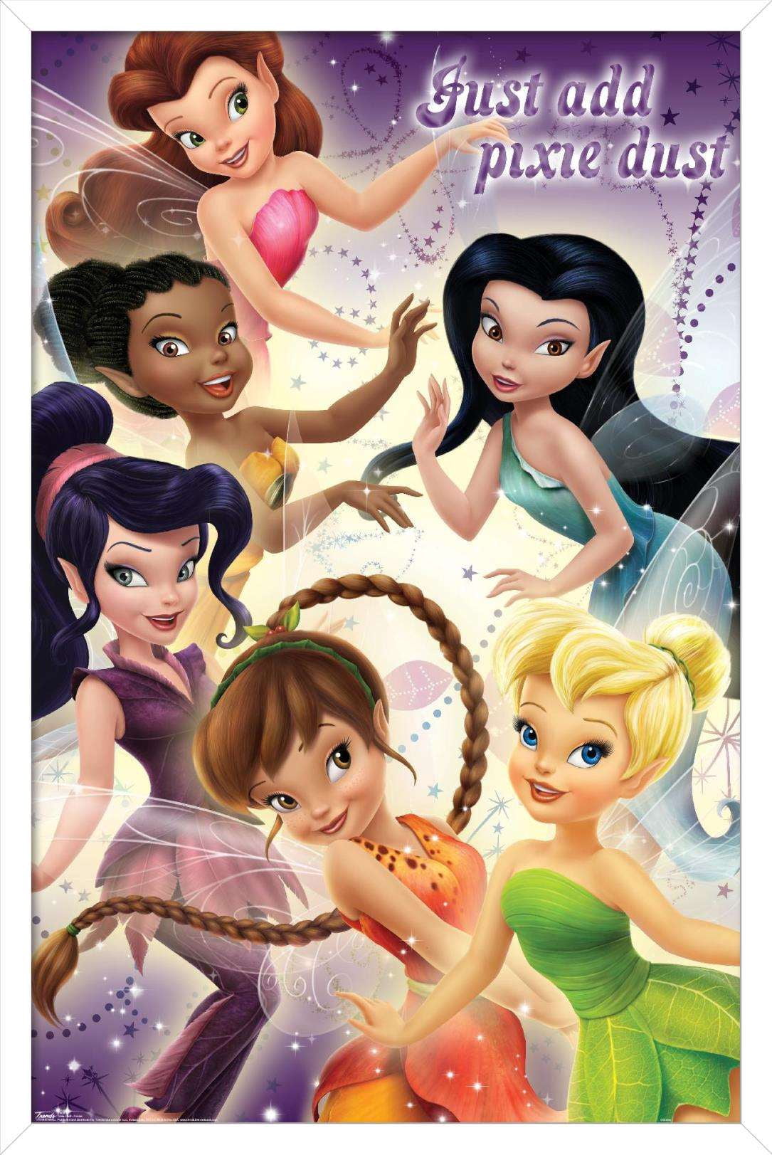 Disney Tinker Bell - Fairies Wall Poster, 14.725" x 22.375", Framed
