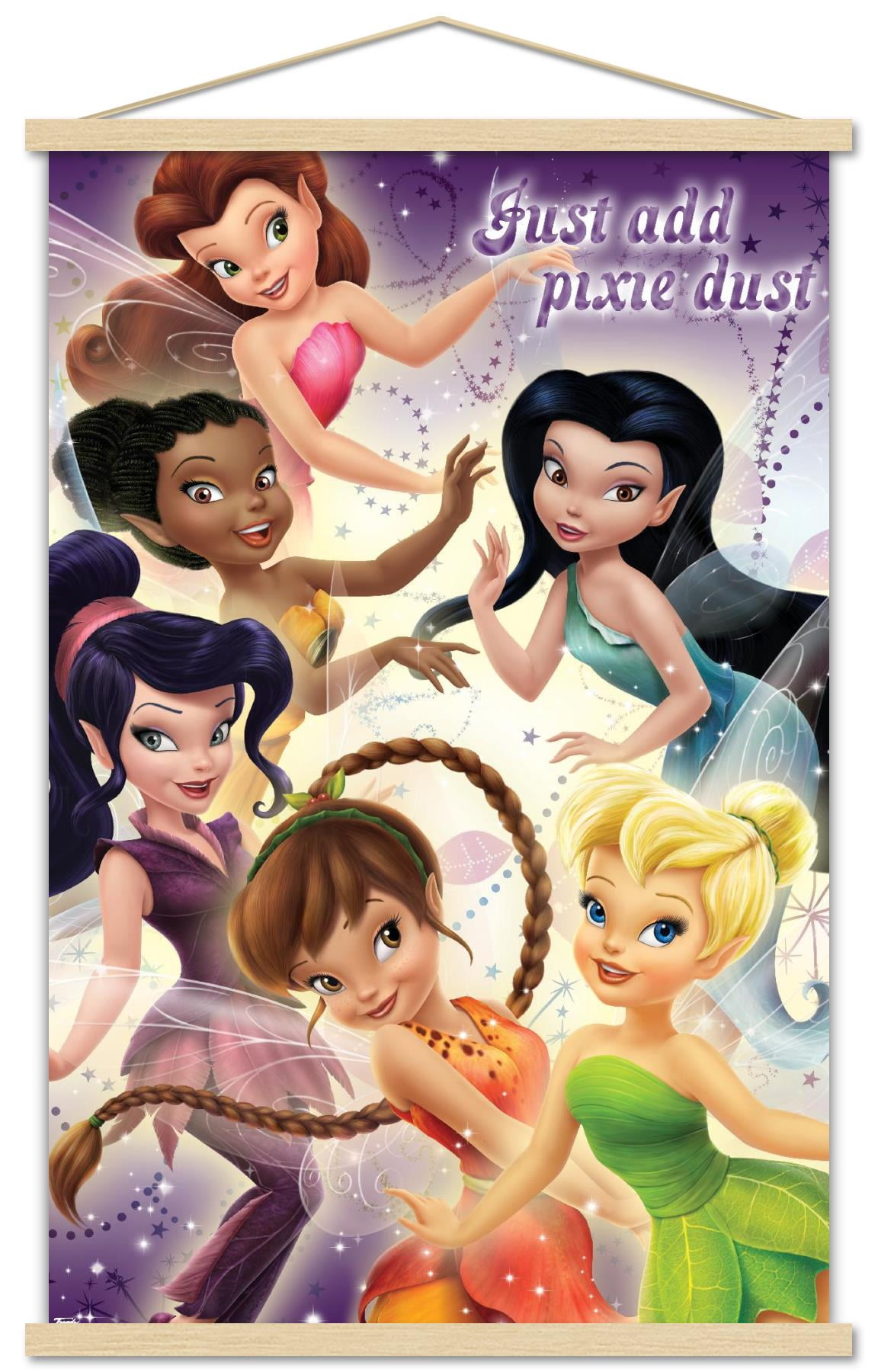 Disney Tinker Bell - Fairies Wall Poster with Wooden Magnetic