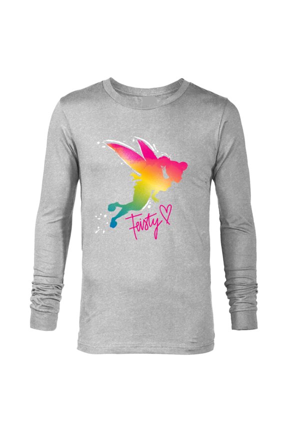 Tinker Bell Feisty T-Shirt - Long Sleeve T-Shirt for Men - Customized-Athletic Heather