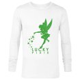 thumbnail image 1 of Disney Tinker Bell Lucky Pixie St. Patrick's Day - Long Sleeve T-Shirt for Men - Customized-White, 1 of 5