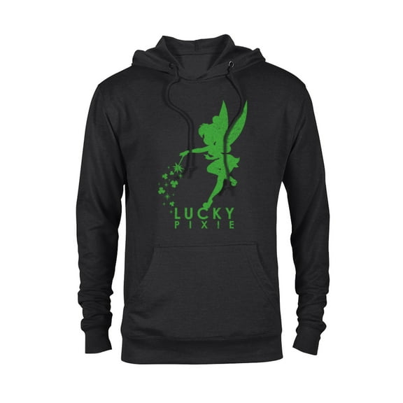 Disney Tinker Bell Lucky Pixie St. Patrick's Day - Pullover Hoodie for Adults - Customized-Black