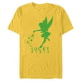 thumbnail image 1 of Disney Tinker Bell Lucky Pixie St. Patrick's Day - Short Sleeve Blended T-Shirt for Adults - Customized-Yellow, 1 of 5