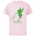 thumbnail image 1 of Disney Tinker Bell Lucky Pixie St. Patrick's Day - Short Sleeve Cotton T-Shirt for Adults - Customized-Soft Pink, 1 of 5