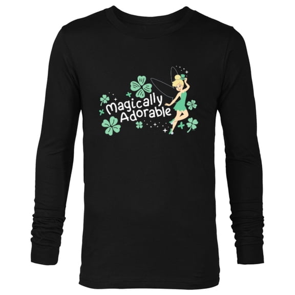 Disney Tinker Bell Magically Adorable Fairy St Patrick’s Day - Long Sleeve T-Shirt for Men - Customized-Black
