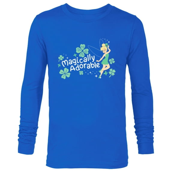 Disney Tinker Bell Magically Adorable Fairy St Patrick’s Day - Long Sleeve T-Shirt for Men - Customized-Navy