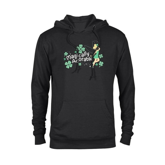 Disney Tinker Bell Magically Adorable Fairy St Patrick’s Day - Pullover Hoodie for Adults - Customized-Black