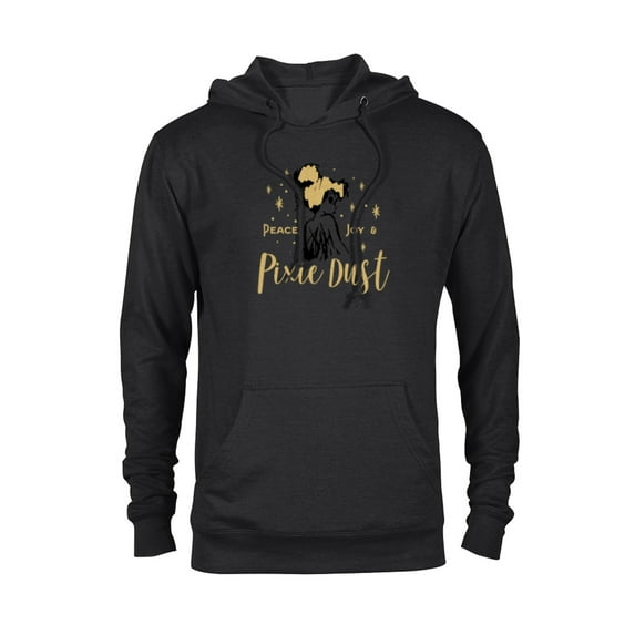 Disney Tinker Bell Peace Joy and Pixie Dust Holiday Standard - Pullover Hoodie for Adults – Customized-Black