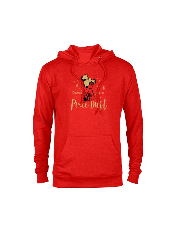Tinker Bell Peace Joy and Pixie Dust Holiday Standard - Pullover Hoodie for Adults – Customized-Red Heather