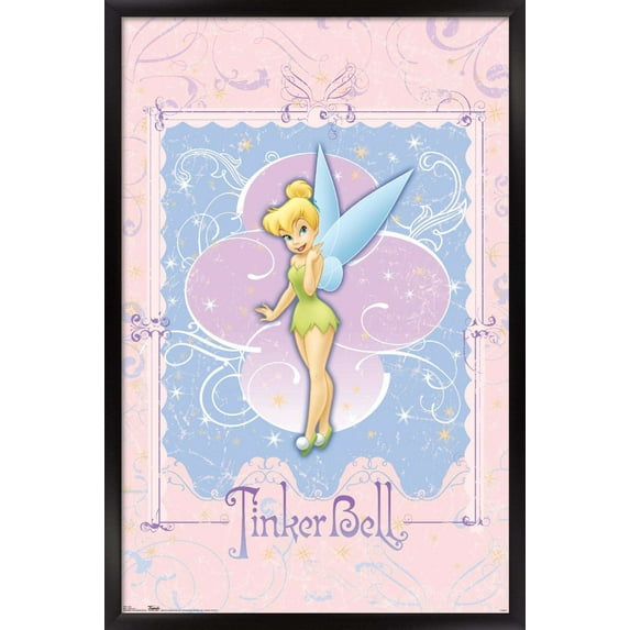 Disney Tinker Bell - Pixie Dust Wall Poster, 14.725" x 22.375", Framed