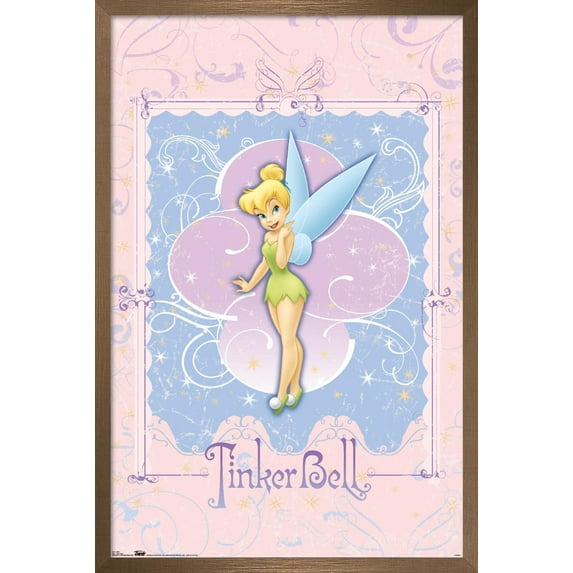 Disney Tinker Bell - Pixie Dust Wall Poster, 22.375" x 34", Framed