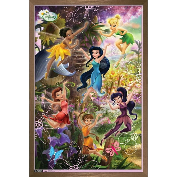 Disney Tinker Bell - Pixie Games Wall Poster, 14.725" x 22.375", Framed