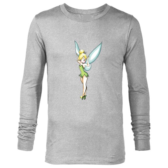 Disney Tinker Bell Pose T-Shirt - Long Sleeve T-Shirt for Men - Customized-Athletic Heather