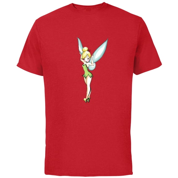 Disney Tinker Bell Pose T-Shirt - Short Sleeve Cotton T-Shirt for Adults - Customized-Red