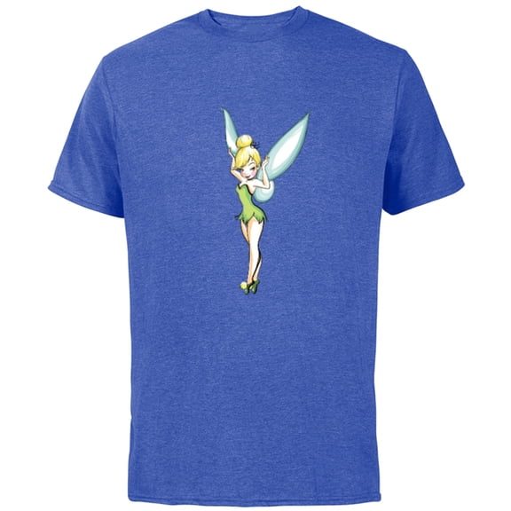 Disney Tinker Bell Pose T-Shirt - Short Sleeve Cotton T-Shirt for Adults - Customized-Royal Heather