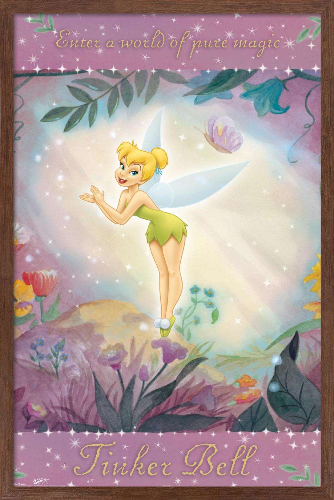 Disney Tinker Bell - Pure Magic Wall Poster, 14.725" x 22.375", Framed