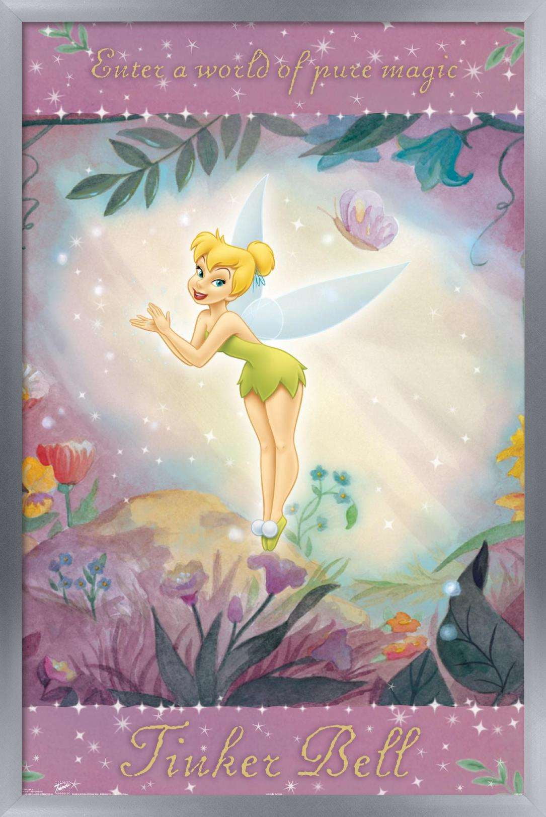 Disney Tinker Bell - Pure Magic Wall Poster, 14.725" x 22.375", Framed
