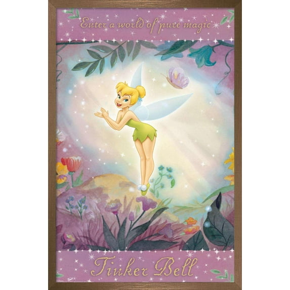 Disney Tinker Bell - Pure Magic Wall Poster, 14.725" x 22.375", Framed