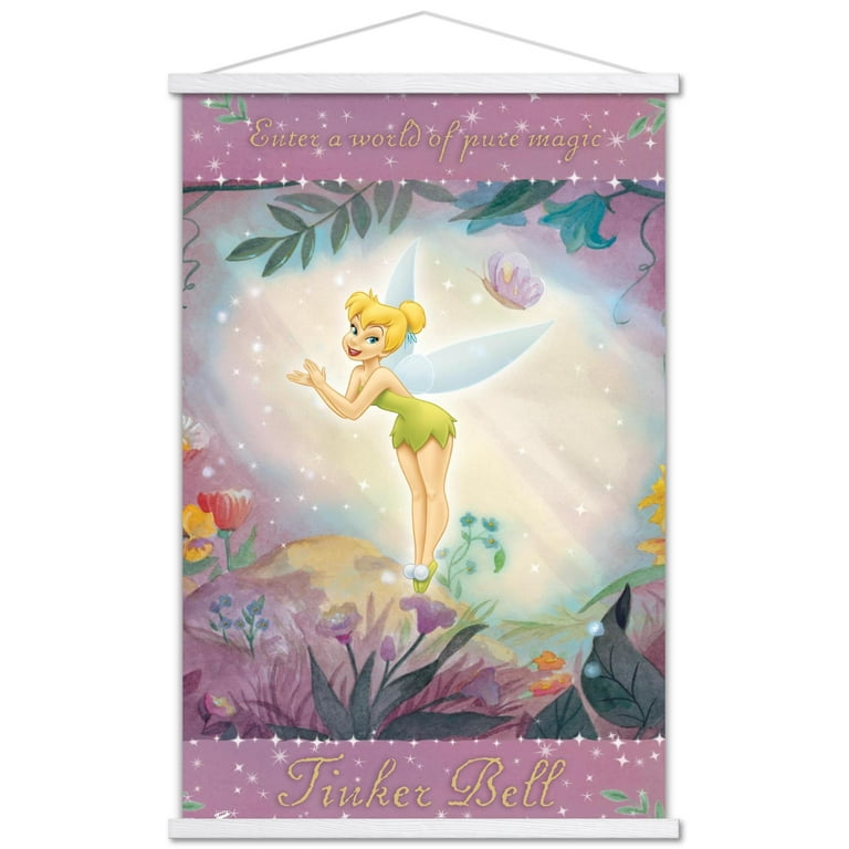  Disney Tinker Bell Fairy Dust Dreams Framed Wood Wall
