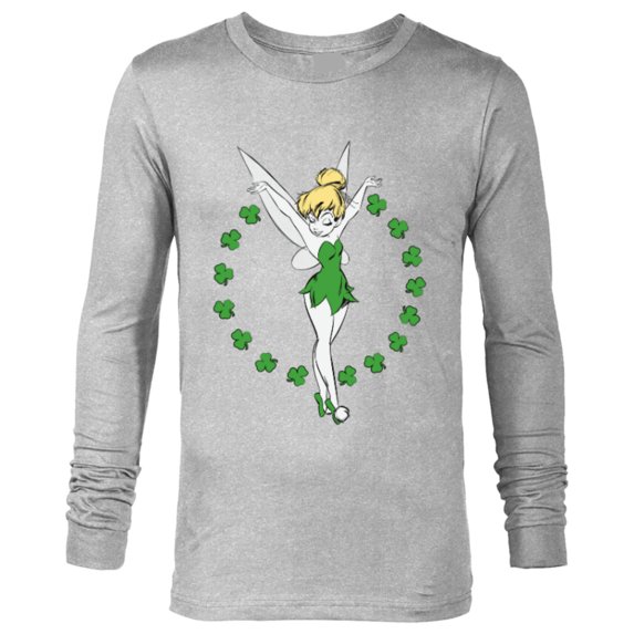 Disney Tinker Bell Ring of Shamrocks St. Patrick's Day - Long Sleeve T-Shirt for Men - Customized-Athletic Heather