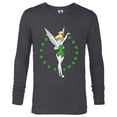 thumbnail image 1 of Disney Tinker Bell Ring of Shamrocks St. Patrick's Day - Long Sleeve T-Shirt for Men - Customized-Charcoal Heather, 1 of 5