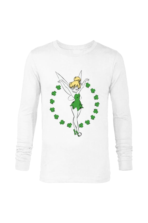 Tinker Bell Ring of Shamrocks St. Patrick's Day - Long Sleeve T-Shirt for Men - Customized-White