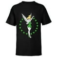 thumbnail image 1 of Disney Tinker Bell Ring of Shamrocks St. Patrick's Day - Short Sleeve T-Shirt for Kids - Customized-Black, 1 of 5