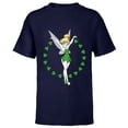 thumbnail image 1 of Disney Tinker Bell Ring of Shamrocks St. Patrick's Day - Short Sleeve T-Shirt for Kids - Customized-Navy, 1 of 5