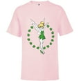 thumbnail image 1 of Disney Tinker Bell Ring of Shamrocks St. Patrick's Day - Short Sleeve T-Shirt for Kids - Customized-Soft Pink, 1 of 5