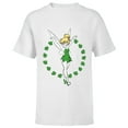 thumbnail image 1 of Disney Tinker Bell Ring of Shamrocks St. Patrick's Day - Short Sleeve T-Shirt for Kids - Customized-White, 1 of 5