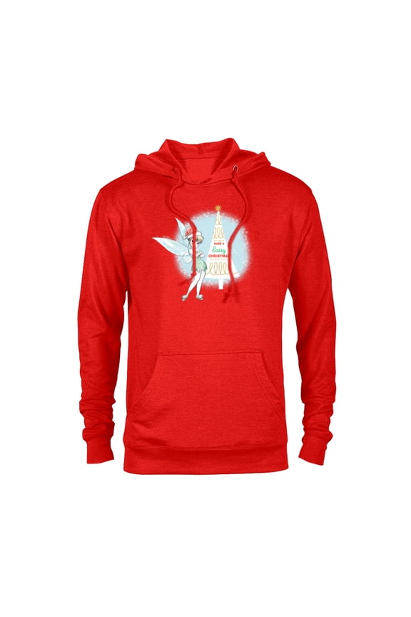 Tinker Bell Sassy Christmas Holiday - Pullover Hoodie for Adults - Customized-Red