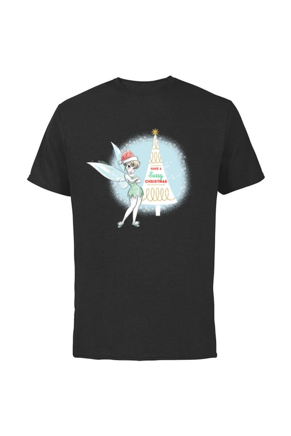 Tinker Bell Sassy Christmas Holiday - Short Sleeve Cotton T-Shirt for Adults - Customized-Black