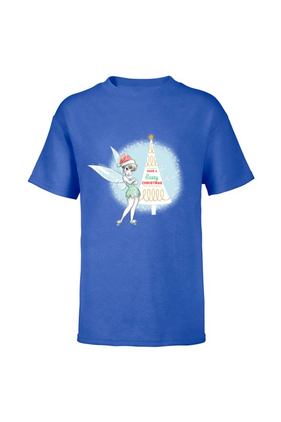 Tinker Bell Sassy Christmas Holiday - Short Sleeve T-Shirt for Kids - Customized-Royal