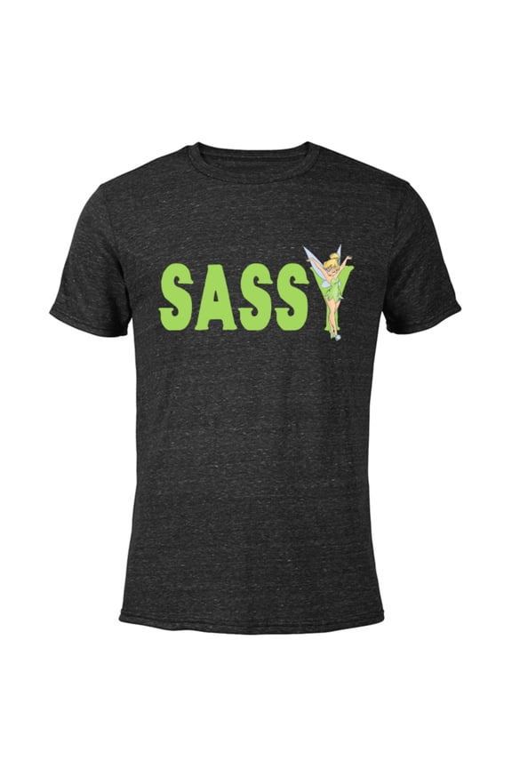 Tinker Bell Sassy - Short Sleeve Blended T-Shirt for Adults - Customized-Black