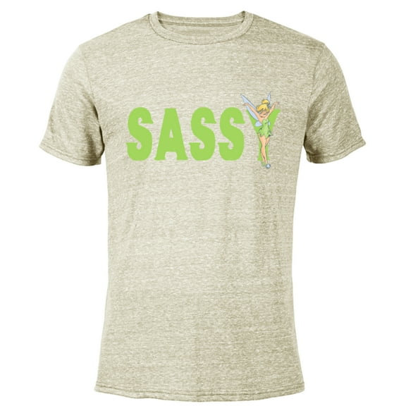 Disney Tinker Bell Sassy - Short Sleeve Blended T-Shirt for Adults - Customized-Yellow