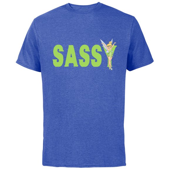 Disney Tinker Bell Sassy - Short Sleeve Cotton T-Shirt for Adults - Customized-Royal Heather