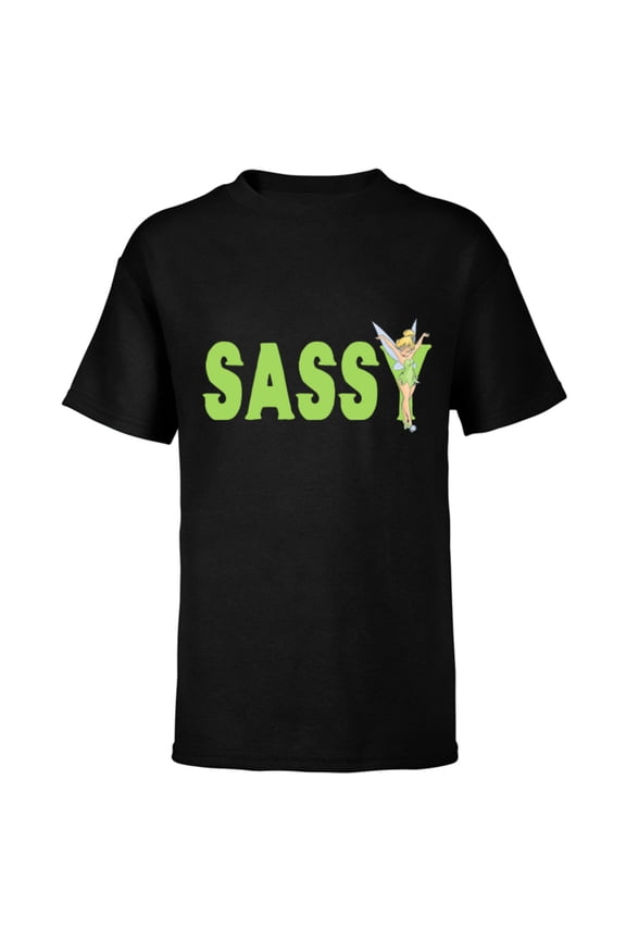 Tinker Bell Sassy - Short Sleeve T-Shirt for Kids - Customized-Black