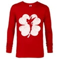 thumbnail image 1 of Disney Tinker Bell Shamrock Silhouette St. Patrick's Day - Long Sleeve T-Shirt for Men - Customized-New Red, 1 of 5