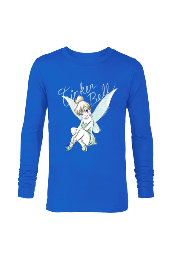Tinker Bell Sitting - Long Sleeve T-Shirt for Men -Customized-Royal