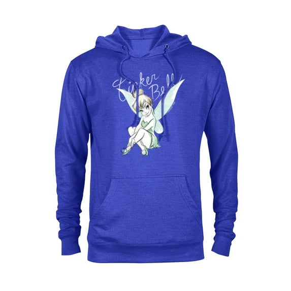 Disney Tinker Bell Sitting - Pullover Hoodie for Adults -Customized-Royal Heather