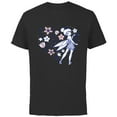 thumbnail image 1 of Disney Tinker Bell Storybook Heart Blue - Short Sleeve Cotton T-Shirt for Adults - Customized-Black, 1 of 5
