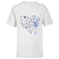 thumbnail image 1 of Disney Tinker Bell Storybook Heart Blue - Short Sleeve T-Shirt for Kids - Customized-White, 1 of 5