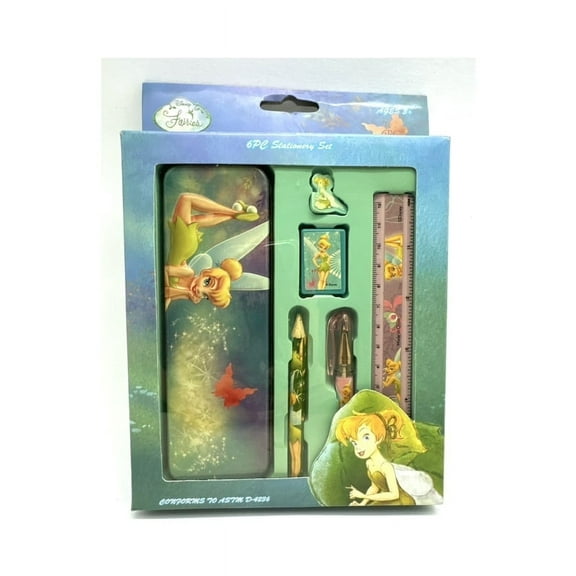 Disney Tinker Bell and Fairies 6 pcs Stationery Set
