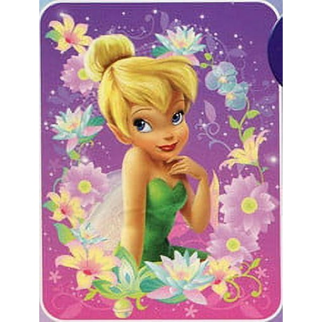 Disney Tinkerbell Fairies "Fab Pixie" Plush Throw Blanket
