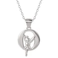 thumbnail image 1 of Disney Tinkerbell Women's Sterling Silver Initial Pendant Necklace, 18" Chain, 1 of 4