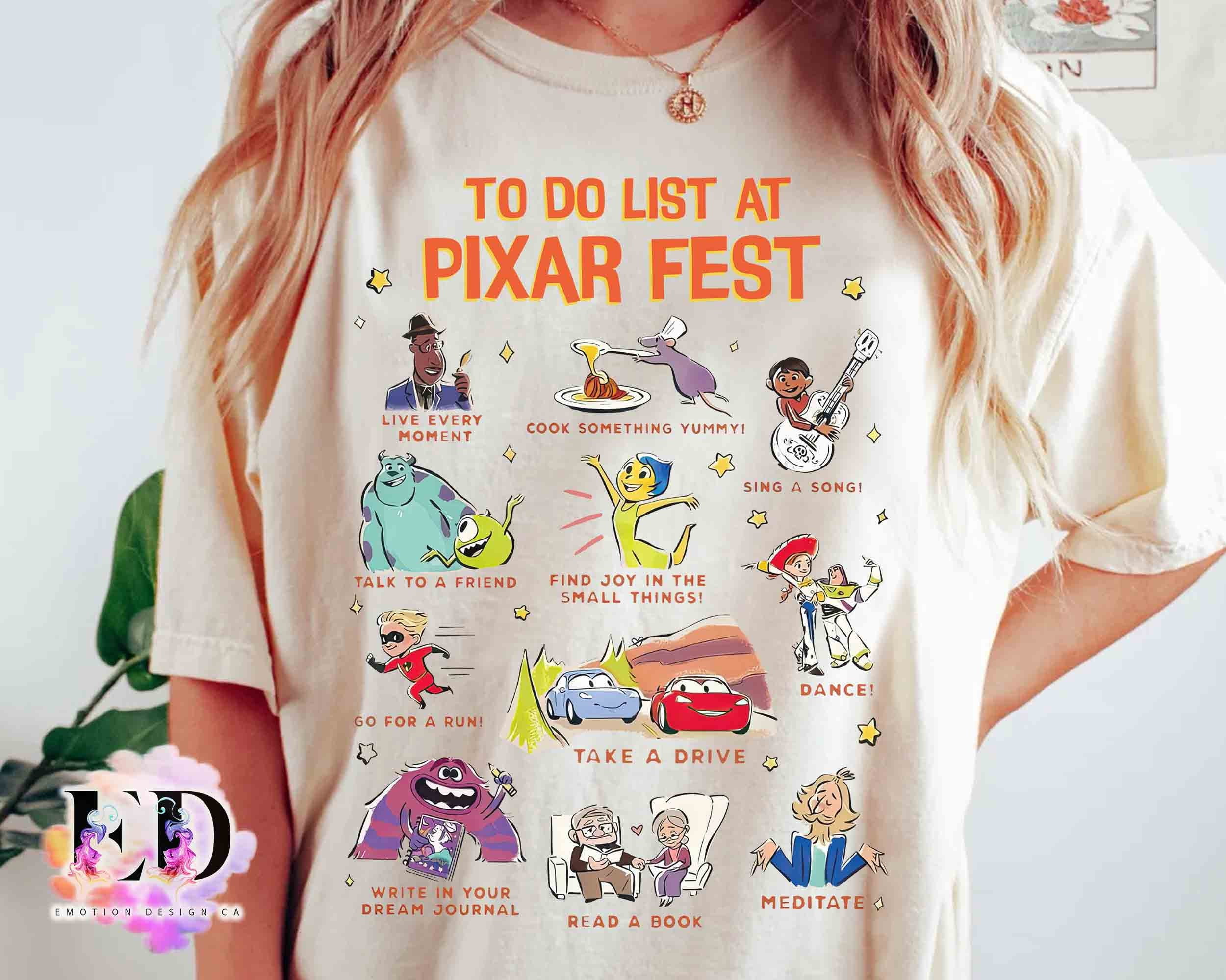 Disney To Do List At Pixar Fest 2024 Tshirt, Inside Out, Monster Inc