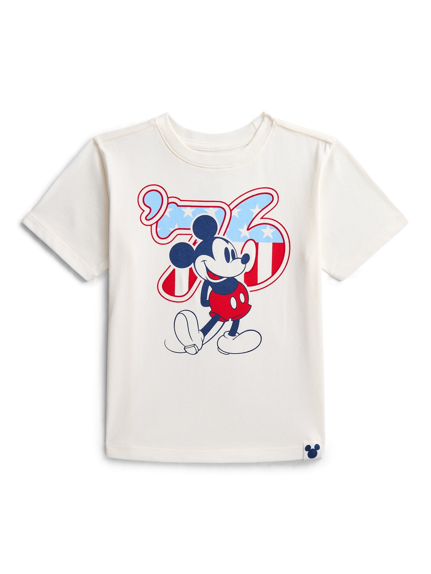 Disney Mickey Mouse Toddler Boys USA 76 Graphic Tee with Short Sleeves, Sizes 12M-5T